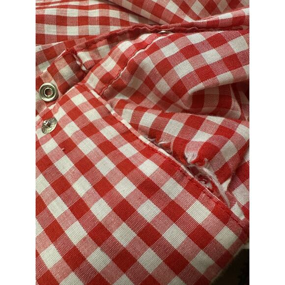 Sears Western Wear Long Sleeve Snap Button Shirt Mens Sz LT Red White Check - Picture 6 of 7